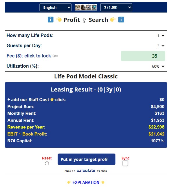 LifePod Calculator
