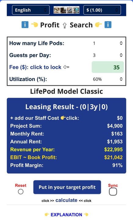 LifePod Calculator